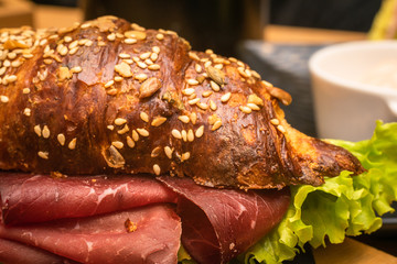 speck and salty croissant 