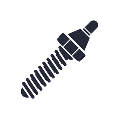 car spark plug assembly piece flat icon
