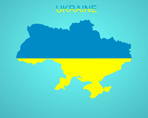 Map of Ukraine. Flat map of Ukraine. Ukraine.
