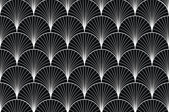 Art deco style - vintage geometric pattern background. Vector illustration.