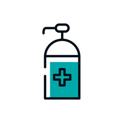 Isolated medical bottle vector design