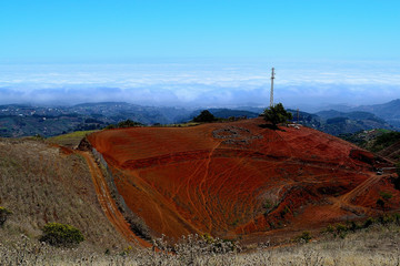 Brown Mountain over the sky