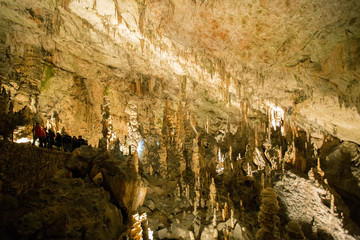 Inside Postojna caves in Slovenia