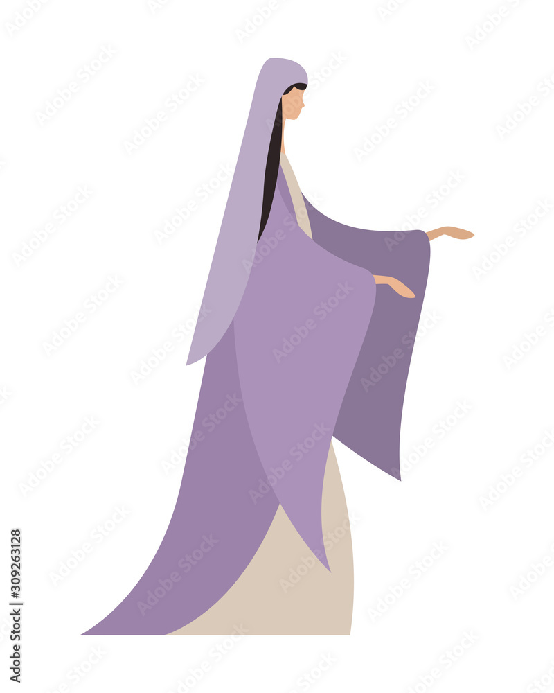 Wall mural Virgin mary of happy epiphany day vector design