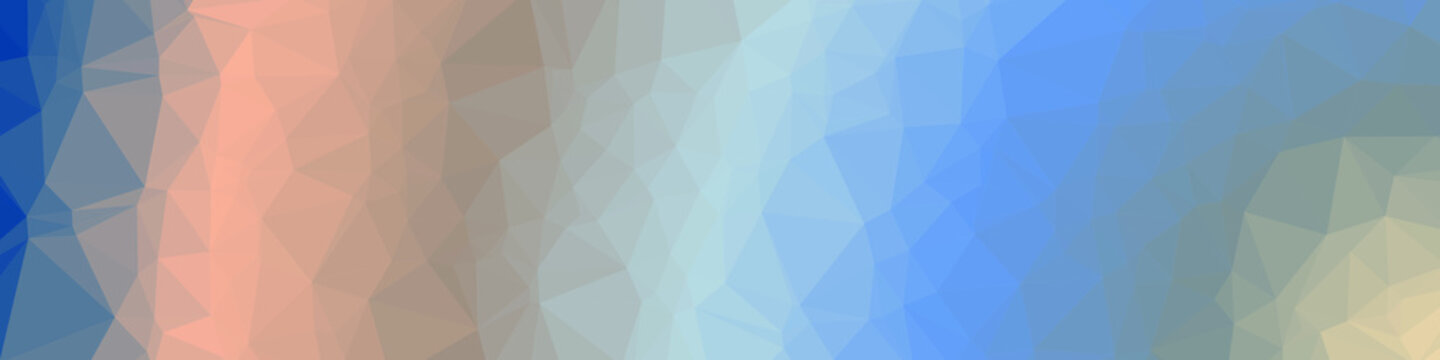 Classic Blue Abstract trianglify Generative Art background illustration