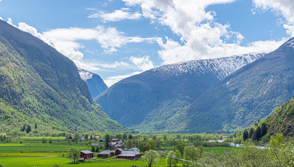 Fototapeta na wymiar Norwegian idyllic village