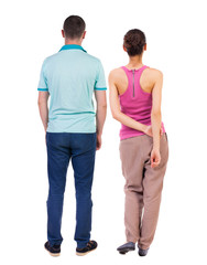 Back view of couple.