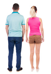 Back view of couple.