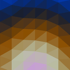 Classic Blue Abstract trianglify Generative Art background illustration