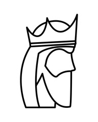 Isolated man with royal crown vector design