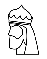 Isolated man with royal crown vector design