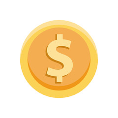 coin money dollar isolated icon