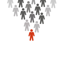 Abstract human community concept on the white