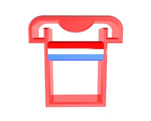 3d illustration of croatia football shirt icon