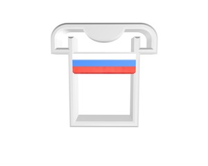 3d illustration of T-shirt, from Slovakia soccer