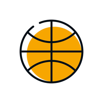 Isolated ball of basketball vector design