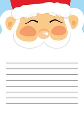 Christmas letter to Santa Claus. Vector illustration