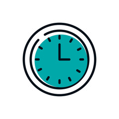 Isolated clock icon vector design