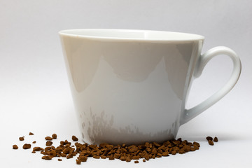 Coffee with milk prepared at home 