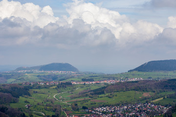 Blick auf Winzingen und Wißgoldingen vom Messelstein