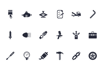 bundle of mechanic set icons