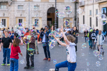Bubbles in the center of Rome 