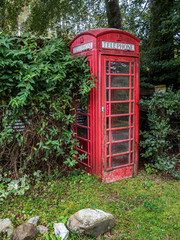 A K6 type Red phone box in remote location in Ardmamurchan in Scotland