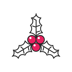 merry christmas leafs and seeds