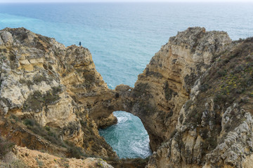 Rock arch in the sea
