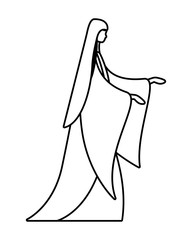 Virgin mary of happy epiphany day vector design
