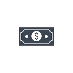 Dollar related vector glyph icon