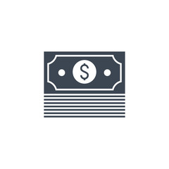 Money related vector glyph icon.