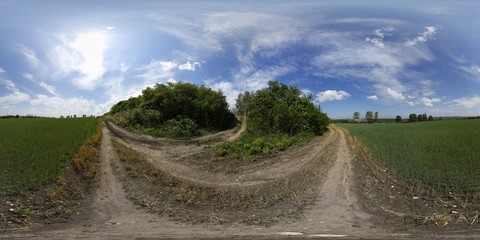 Spring Landscape in Poland 360 Panorama