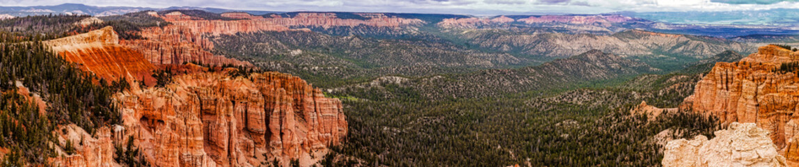 Panorama of Bryce Canyon National Park from Rainbow Point