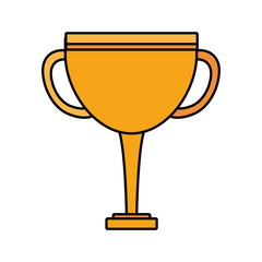 trophy gold in white background