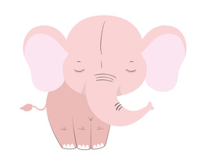 Isolated cute elephant cartoon vector design