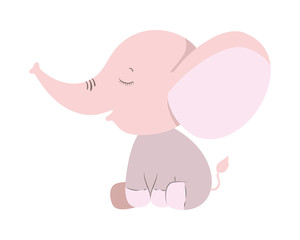 Isolated cute elephant cartoon vector design
