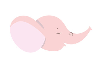 Isolated cute elephant cartoon vector design
