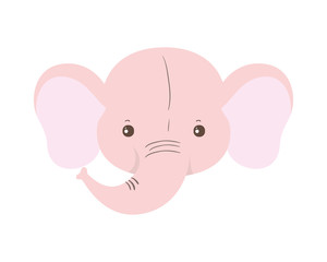 Isolated cute elephant cartoon vector design