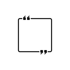 quote icon sign symbol flat design