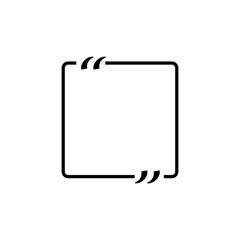 quote icon sign symbol flat design