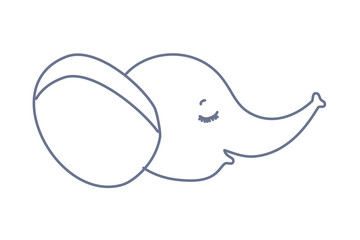 Isolated cute elephant cartoon vector design