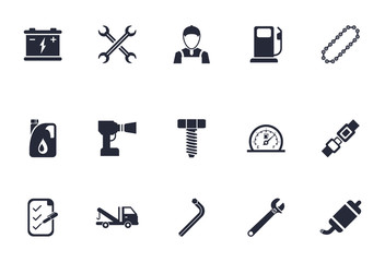 bundle of mechanic set icons