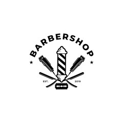 Barbershop Logo Design Vector Template