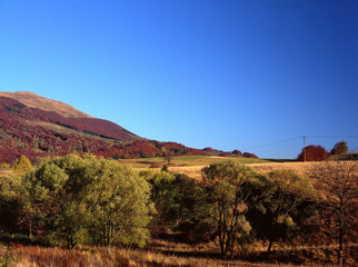 view to Polonina Carynska Mountain, Bieszczady Mountains, Carpathian Mountains, Poland