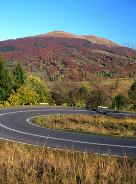 view to Polonina Carynska Mountain, Bieszczady Mountains, Carpathian Mountains, Poland