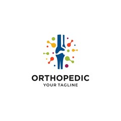 Fototapeta na wymiar Orthopedic health logo design vector template