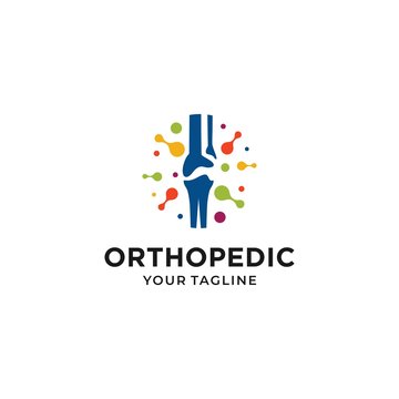 Orthopedic health logo design vector template