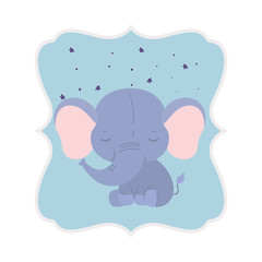 Isolated cute elephant cartoon vector design