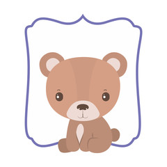 Isolated cute bear cartoon vector design